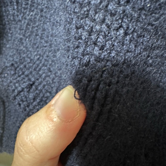 COS Chunky Pure Cashmere Crew Neck Jumper Sweater Navy - Picture 10 of 11